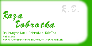 roza dobrotka business card